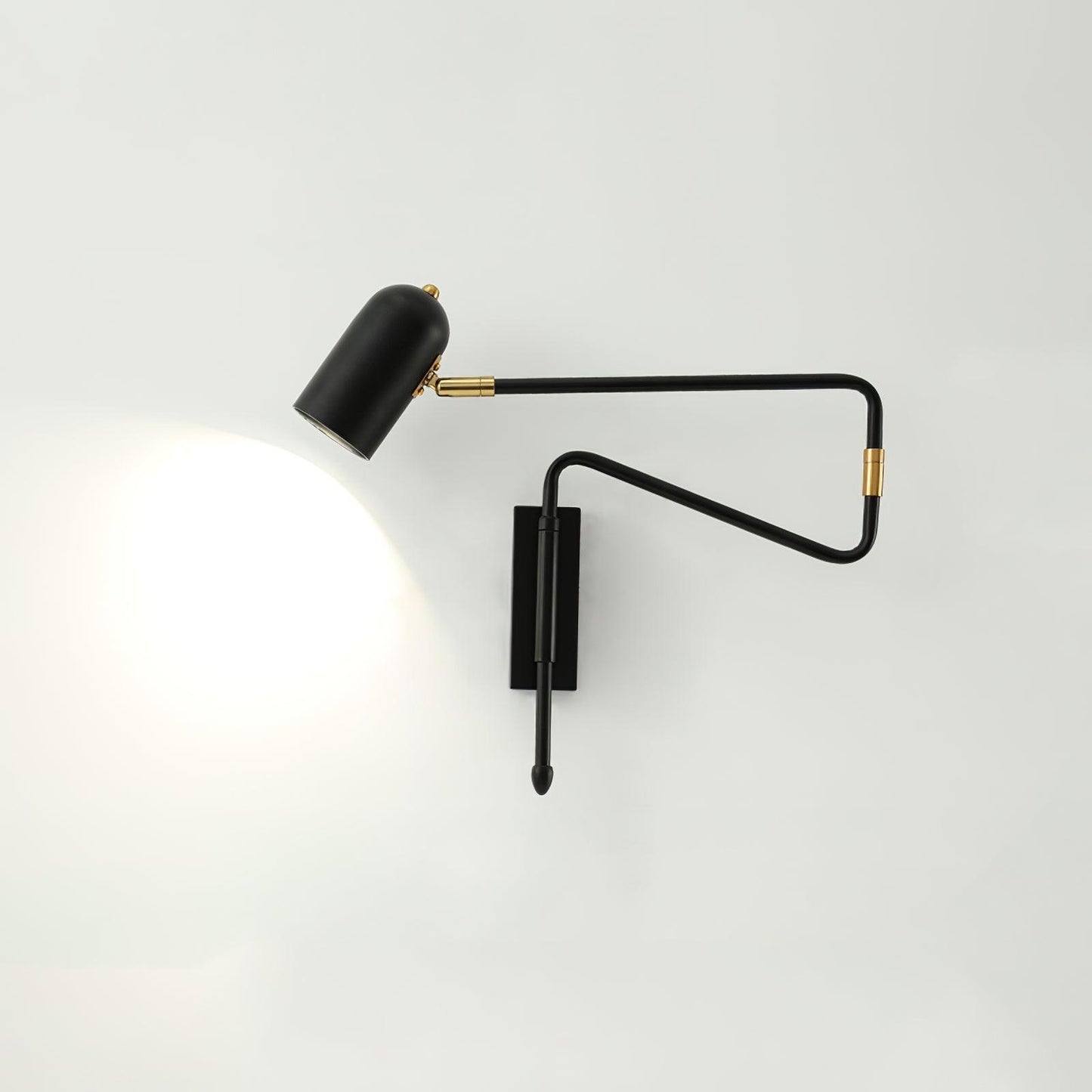Adjustable Arm Wall Lamp | Metal | Black and Gold