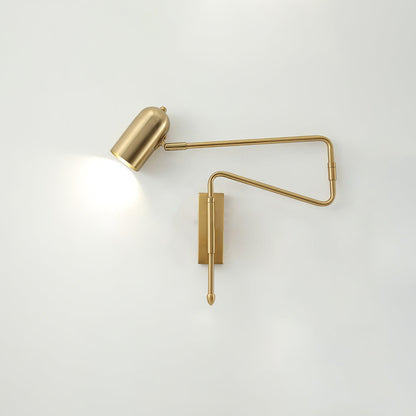 Adjustable Arm Wall Lamp | Metal | Black and Gold