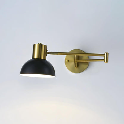 Adjustable Arm Wall Lamp | Metal | Black and Gold