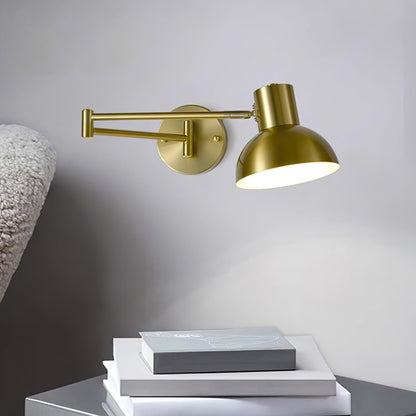 Adjustable Arm Wall Lamp | Metal | Black and Gold