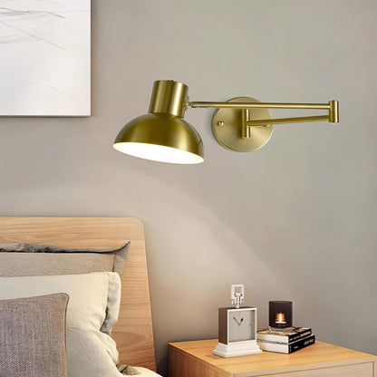 Adjustable Arm Wall Lamp | Metal | Black and Gold