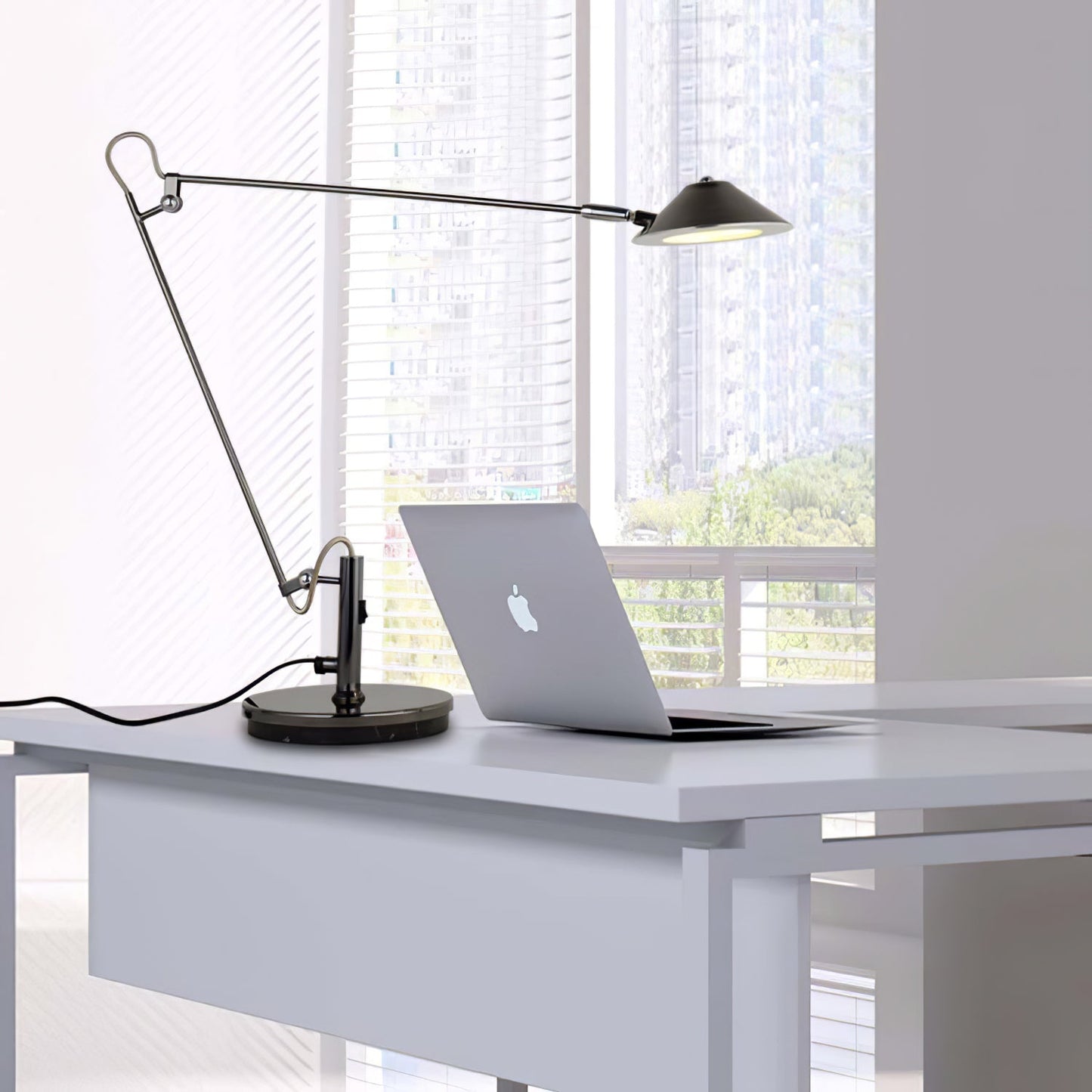 Adjustable Office Task Lamp | Metal | Black