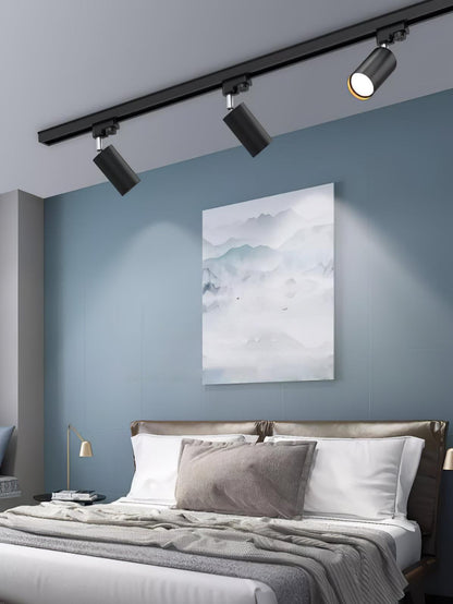 Ceiling Spotlight Track Light | Adjustable Metal | 3/4/5 Lamps, Black/White/Gold