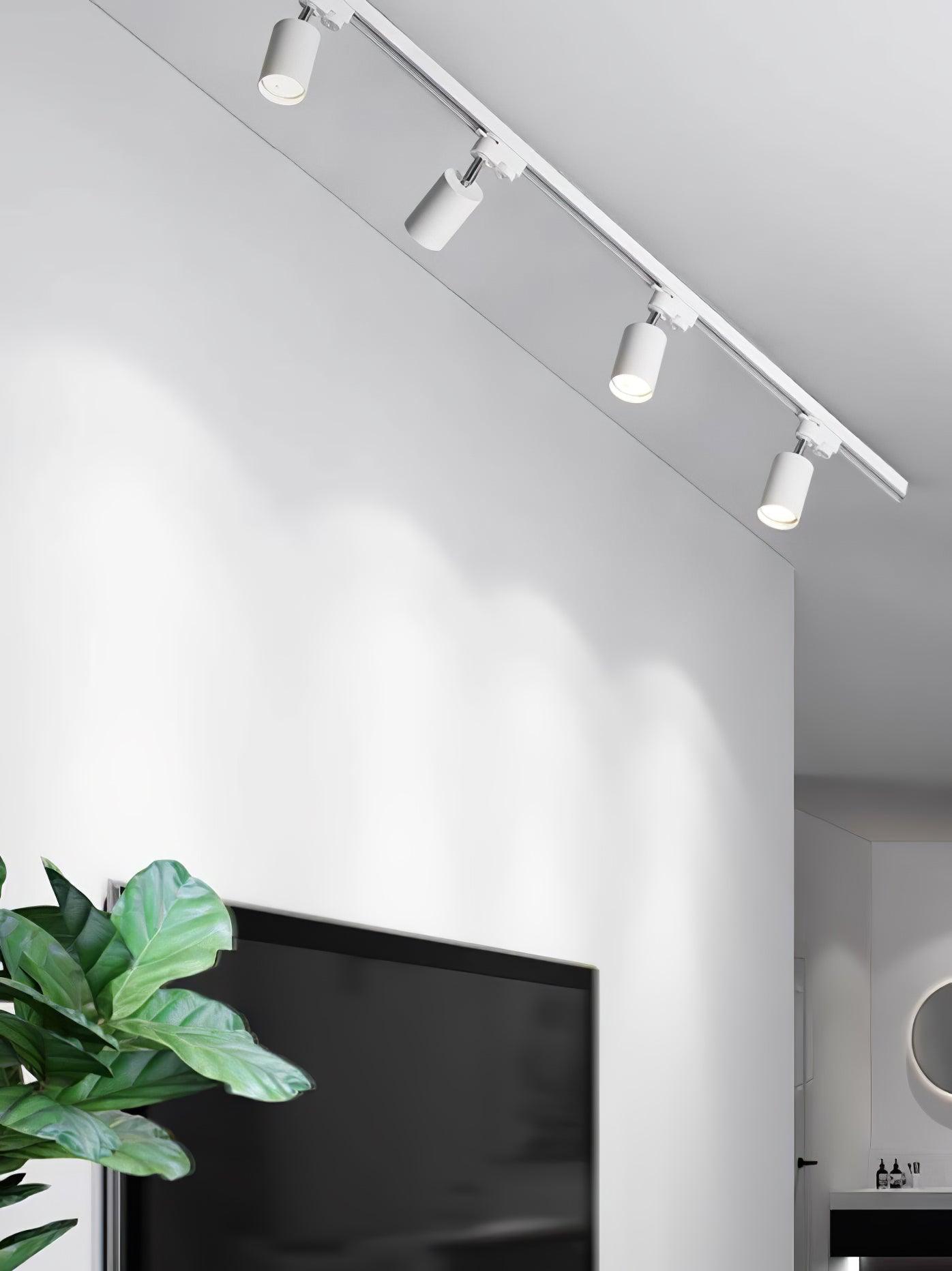Ceiling Spotlight Track Light | Adjustable Metal | 3/4/5 Lamps, Black/White/Gold