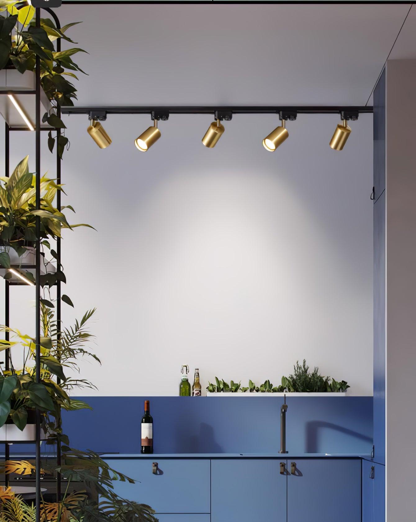 Ceiling Spotlight Track Light | Adjustable Metal | 3/4/5 Lamps, Black/White/Gold