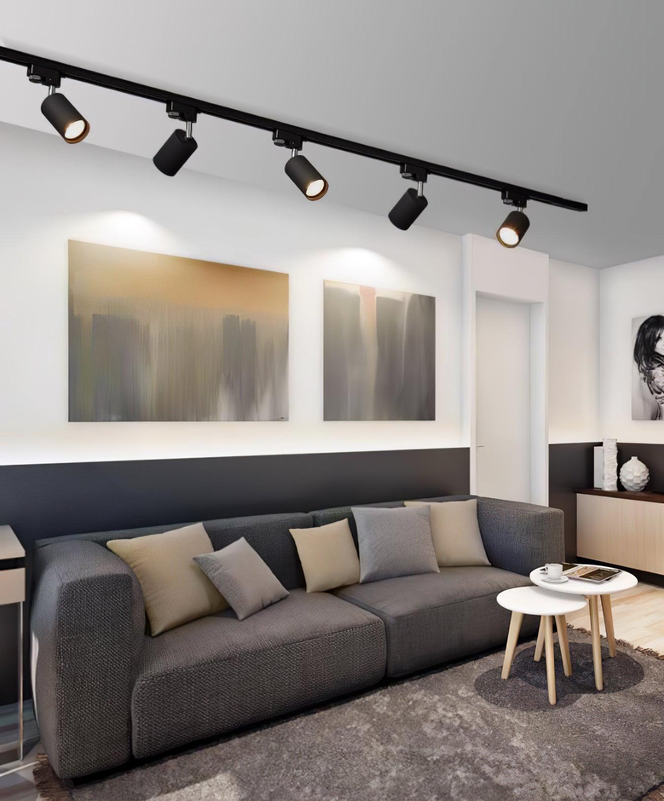 Ceiling Spotlight Track Light | Adjustable Metal | 3/4/5 Lamps, Black/White/Gold