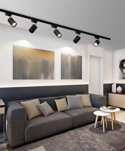 Ceiling Spotlight Track Light | Adjustable Metal | 3/4/5 Lamps, Black/White/Gold