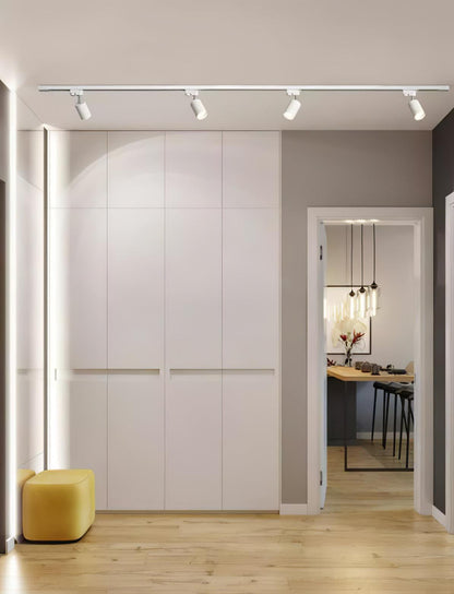 Ceiling Spotlight Track Light | Adjustable Metal | 3/4/5 Lamps, Black/White/Gold