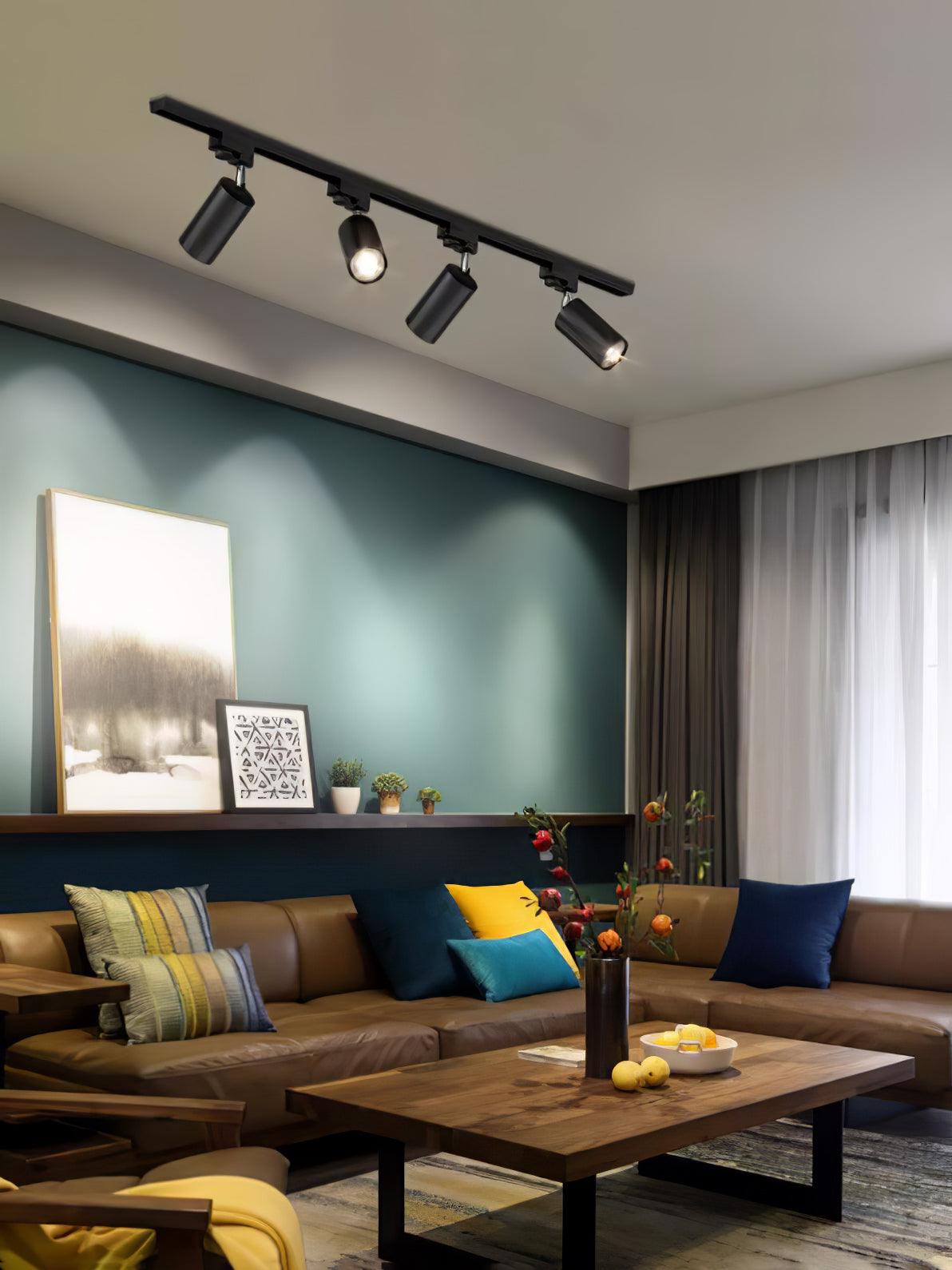 Ceiling Spotlight Track Light | Adjustable Metal | 3/4/5 Lamps, Black/White/Gold