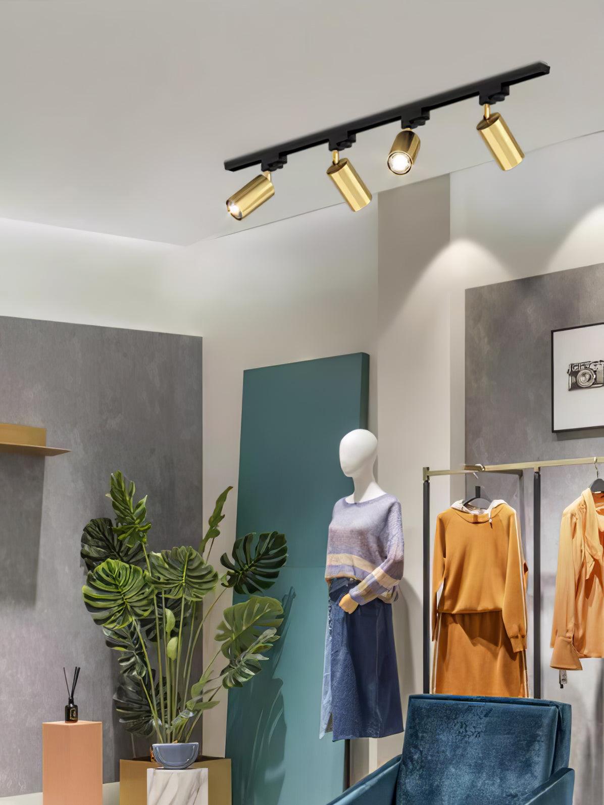 Ceiling Spotlight Track Light | Adjustable Metal | 3/4/5 Lamps, Black/White/Gold