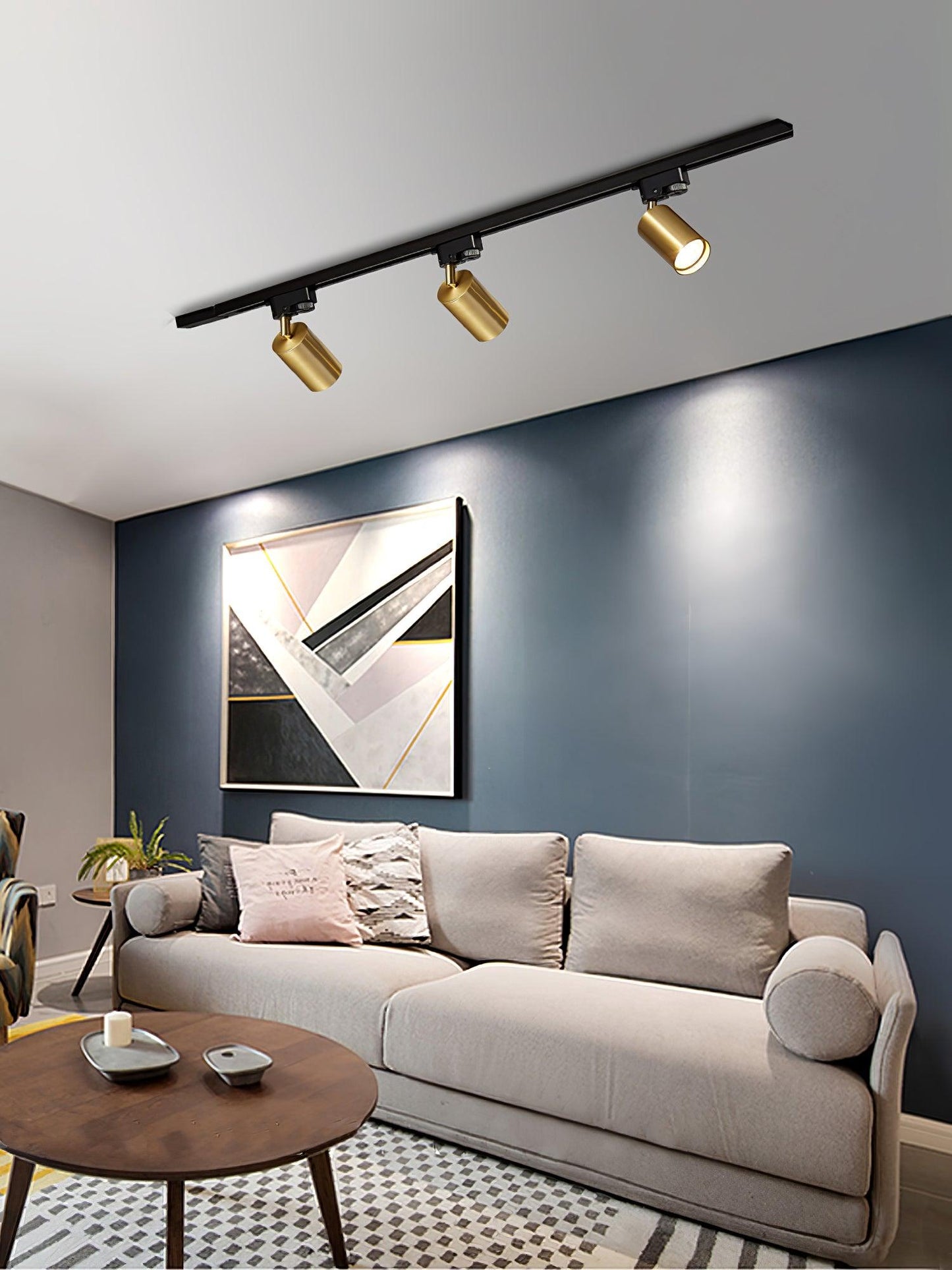 Ceiling Spotlight Track Light | Adjustable Metal | 3/4/5 Lamps, Black/White/Gold