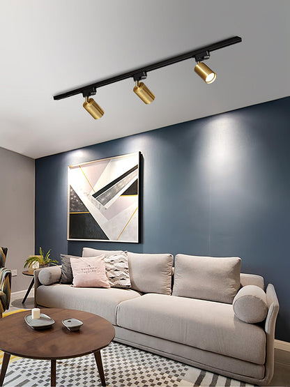 Ceiling Spotlight Track Light | Adjustable Metal | 3/4/5 Lamps, Black/White/Gold