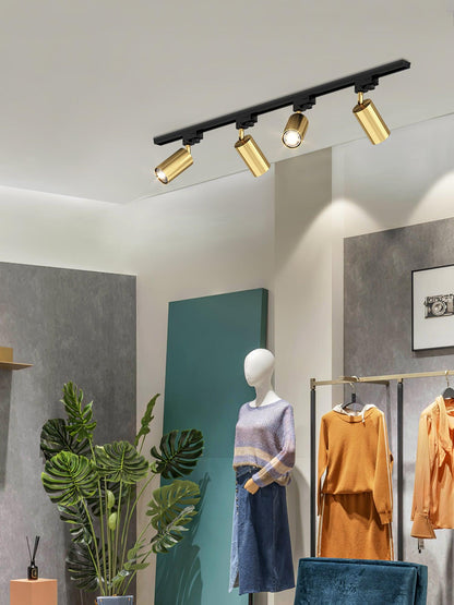 Ceiling Spotlight Track Light | Adjustable Metal | 3/4/5 Lamps, Black/White/Gold