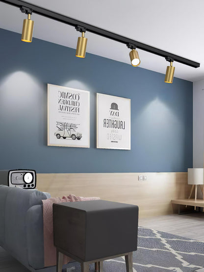 Ceiling Spotlight Track Light | Adjustable Metal | 3/4/5 Lamps, Black/White/Gold