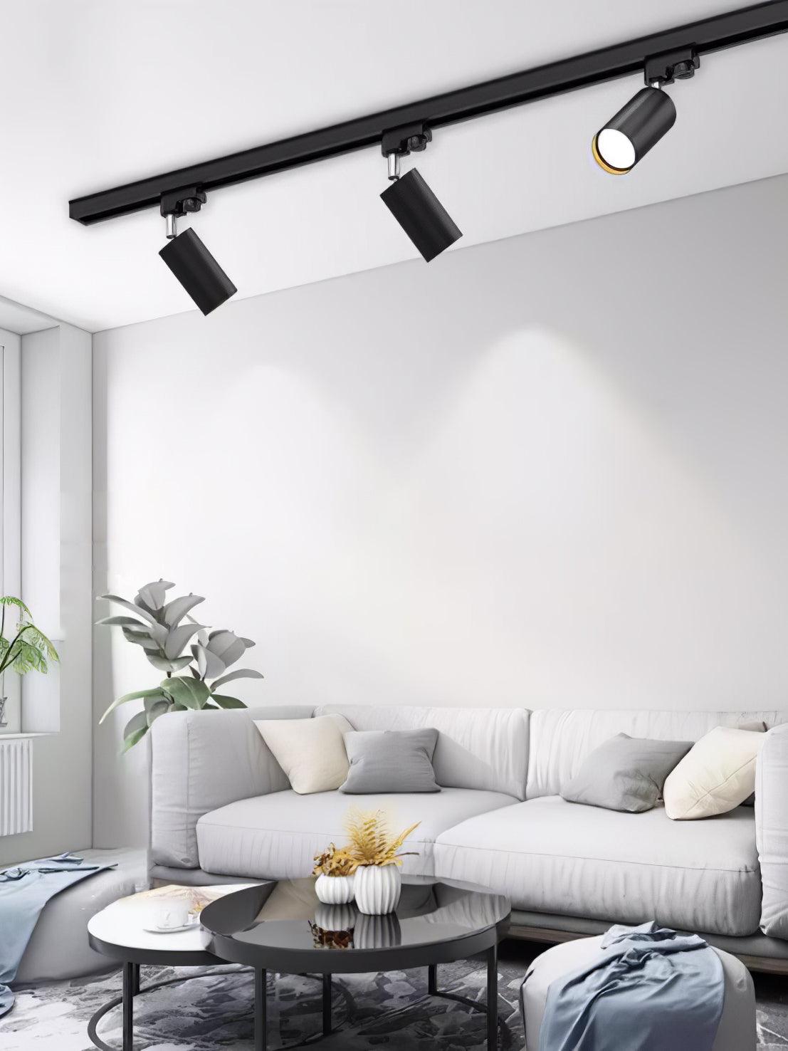 Ceiling Spotlight Track Light | Adjustable Metal | 3/4/5 Lamps, Black/White/Gold