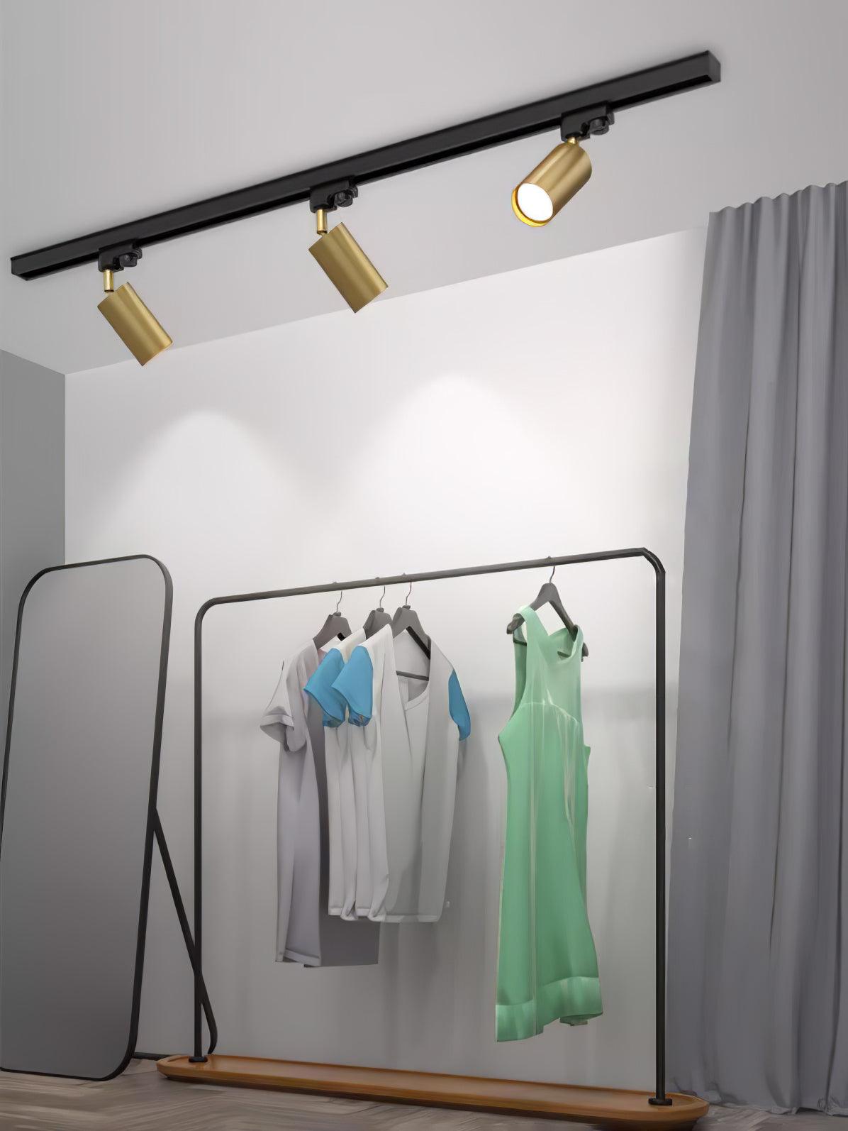 Ceiling Spotlight Track Light | Adjustable Metal | 3/4/5 Lamps, Black/White/Gold