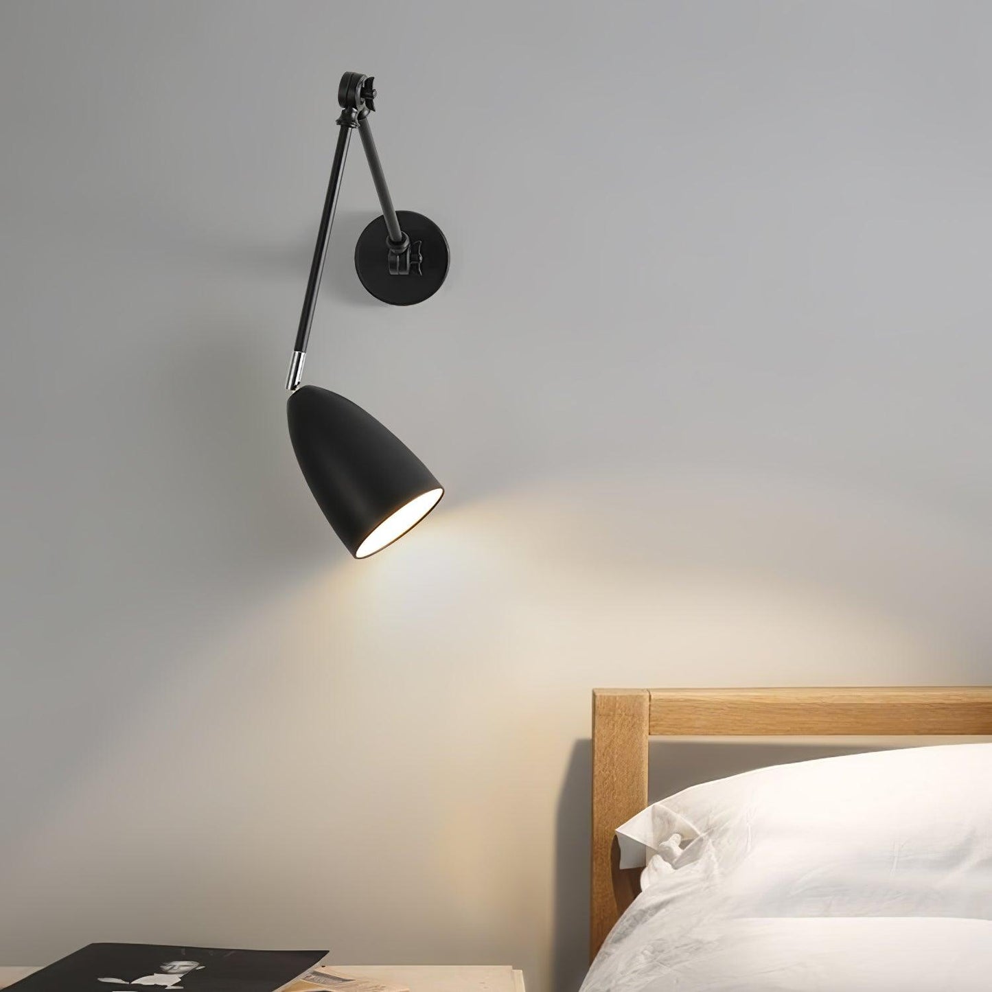 Adjustable Wall Lamp | Metal | White, Nickel, Black