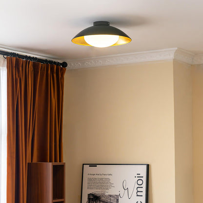 Adrienne Ceiling Lamp | Metal & Glass | Black & Gold