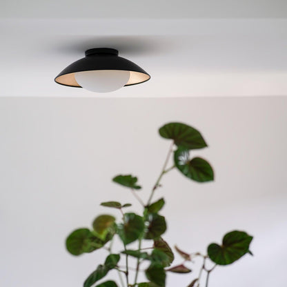 Adrienne Ceiling Lamp | Metal & Glass | Black & Gold