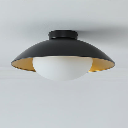 Adrienne Ceiling Lamp | Metal & Glass | Black & Gold
