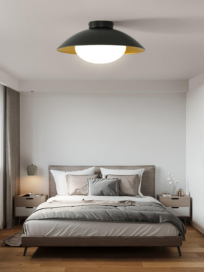 Adrienne Ceiling Lamp | Metal & Glass | Black & Gold