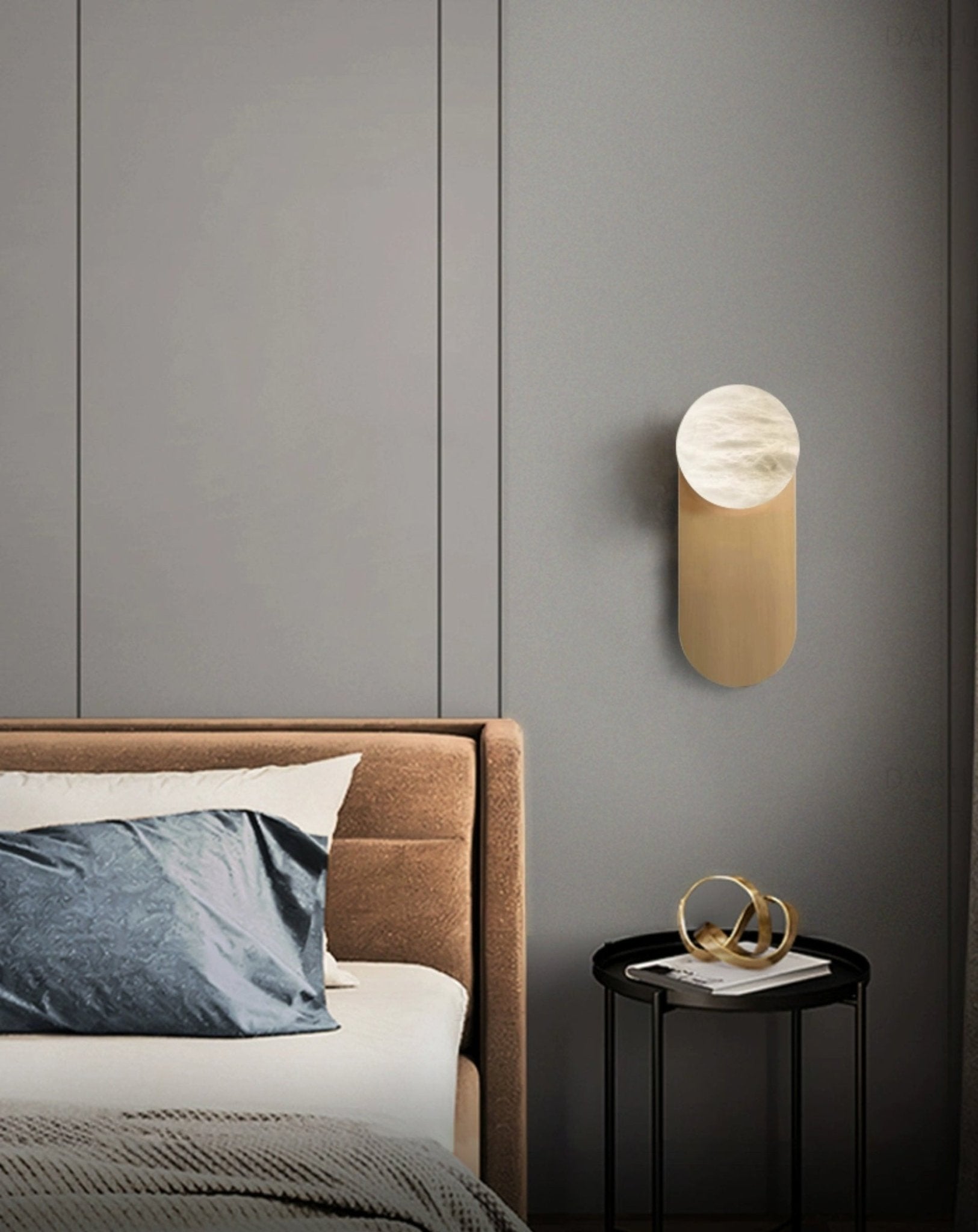 Adrion Alabaster Wall Light | Metal & Alabaster | Copper Finish