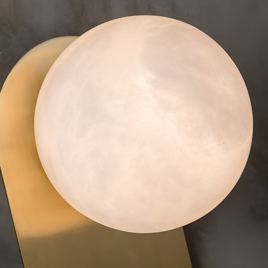 Adrion Alabaster Wall Light | Metal & Alabaster | Copper Finish
