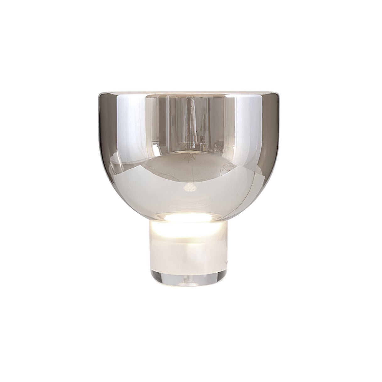 Aella Table Lamp | Glass & Metal | Cognac & Smoke Grey