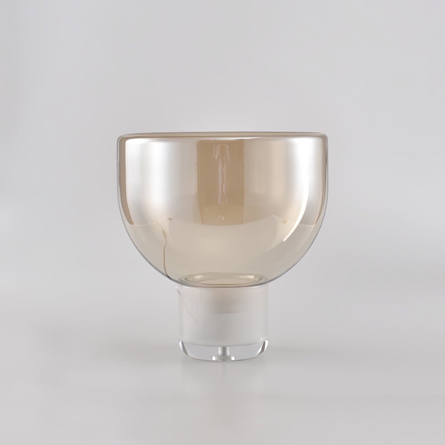 Aella Table Lamp | Glass & Metal | Cognac & Smoke Grey