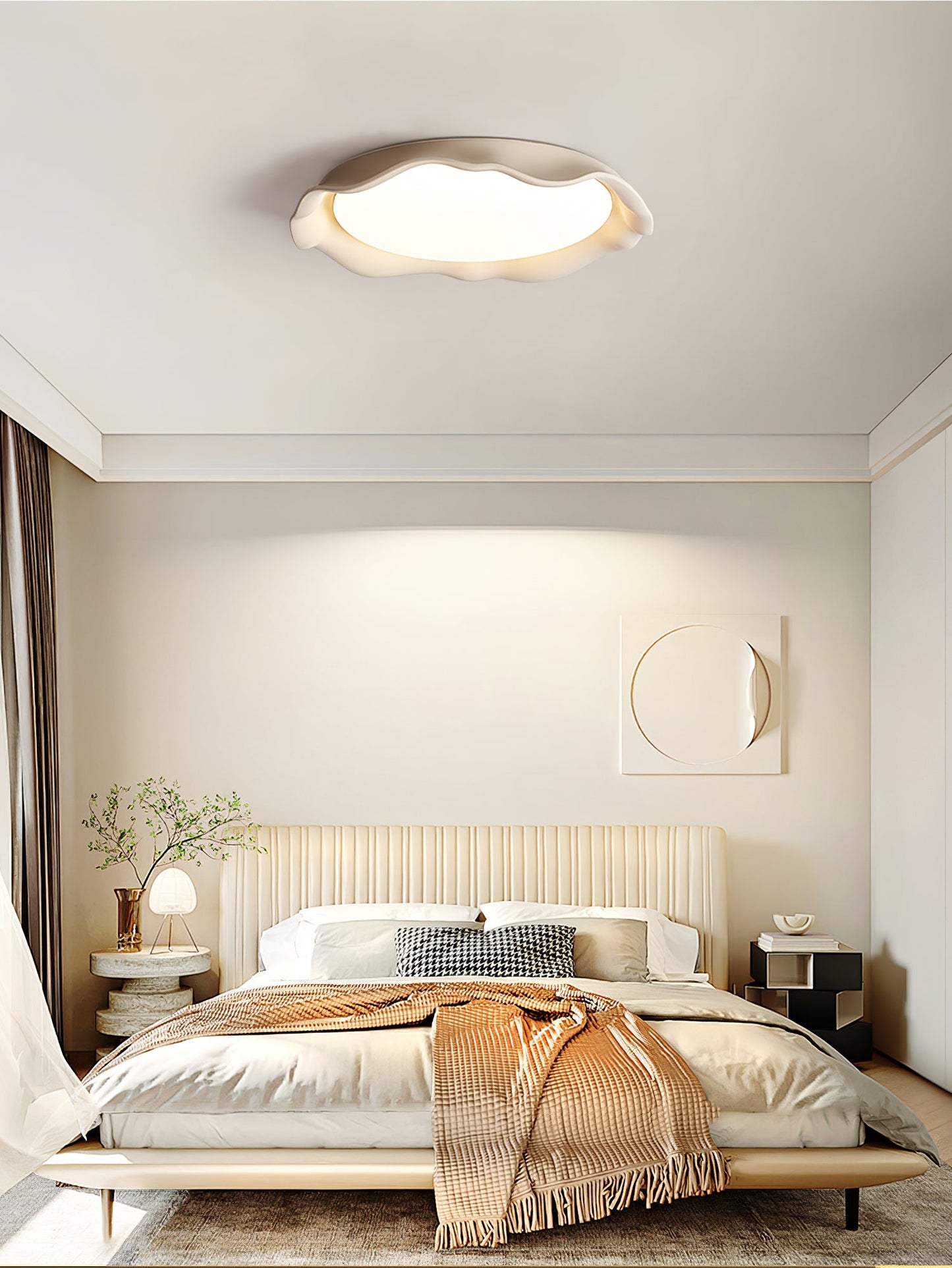 Aera Ceiling Light | Microcement | Gray, Beige, White