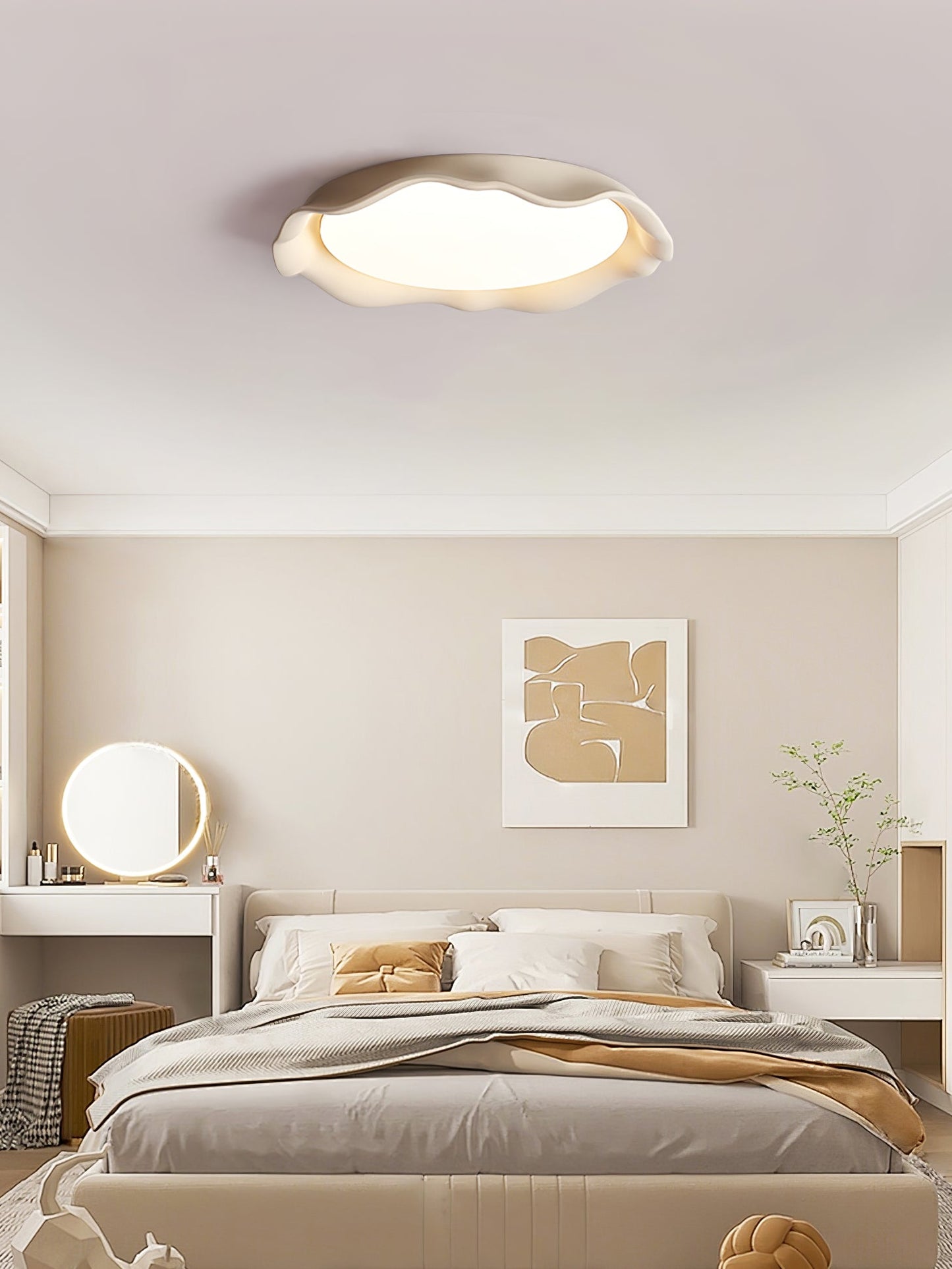 Aera Ceiling Light | Microcement | Gray, Beige, White