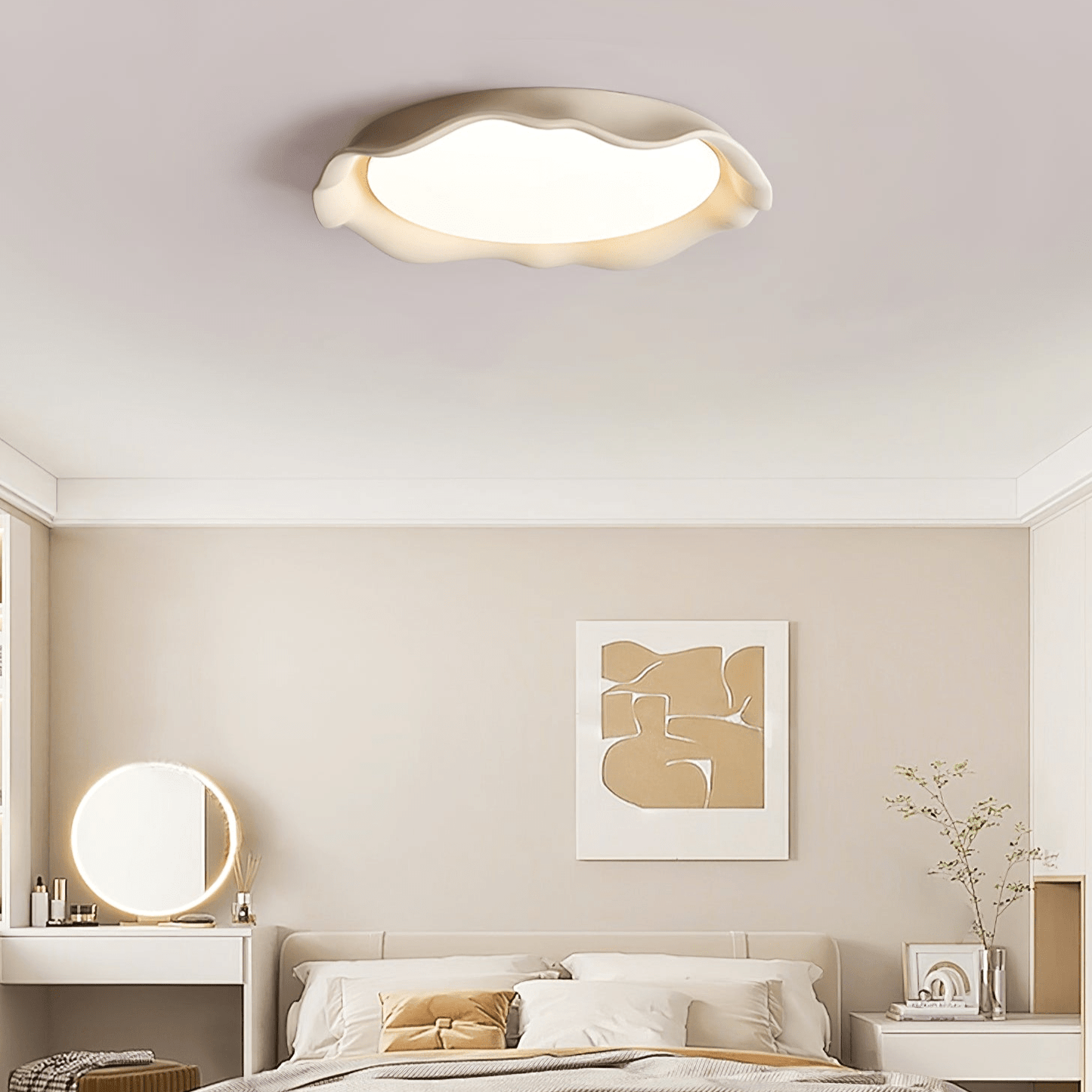 Aera Ceiling Light | Microcement | Gray, Beige, White
