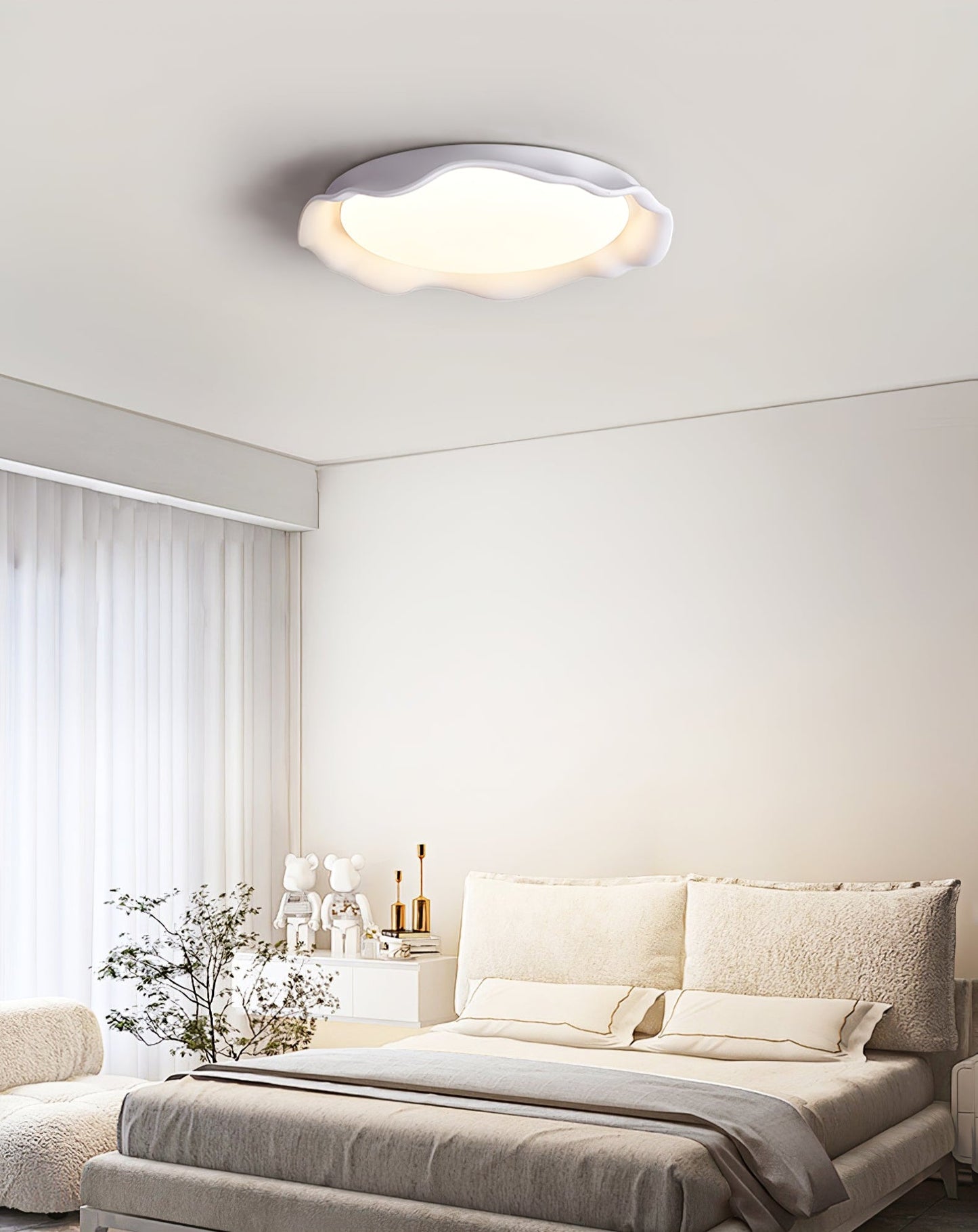 Aera Ceiling Light | Microcement | Gray, Beige, White