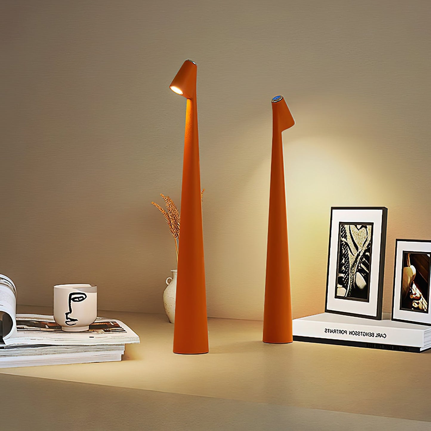 Africa Portable Table Lamp | Metal & Acrylic | Rechargeable, 4 Colors