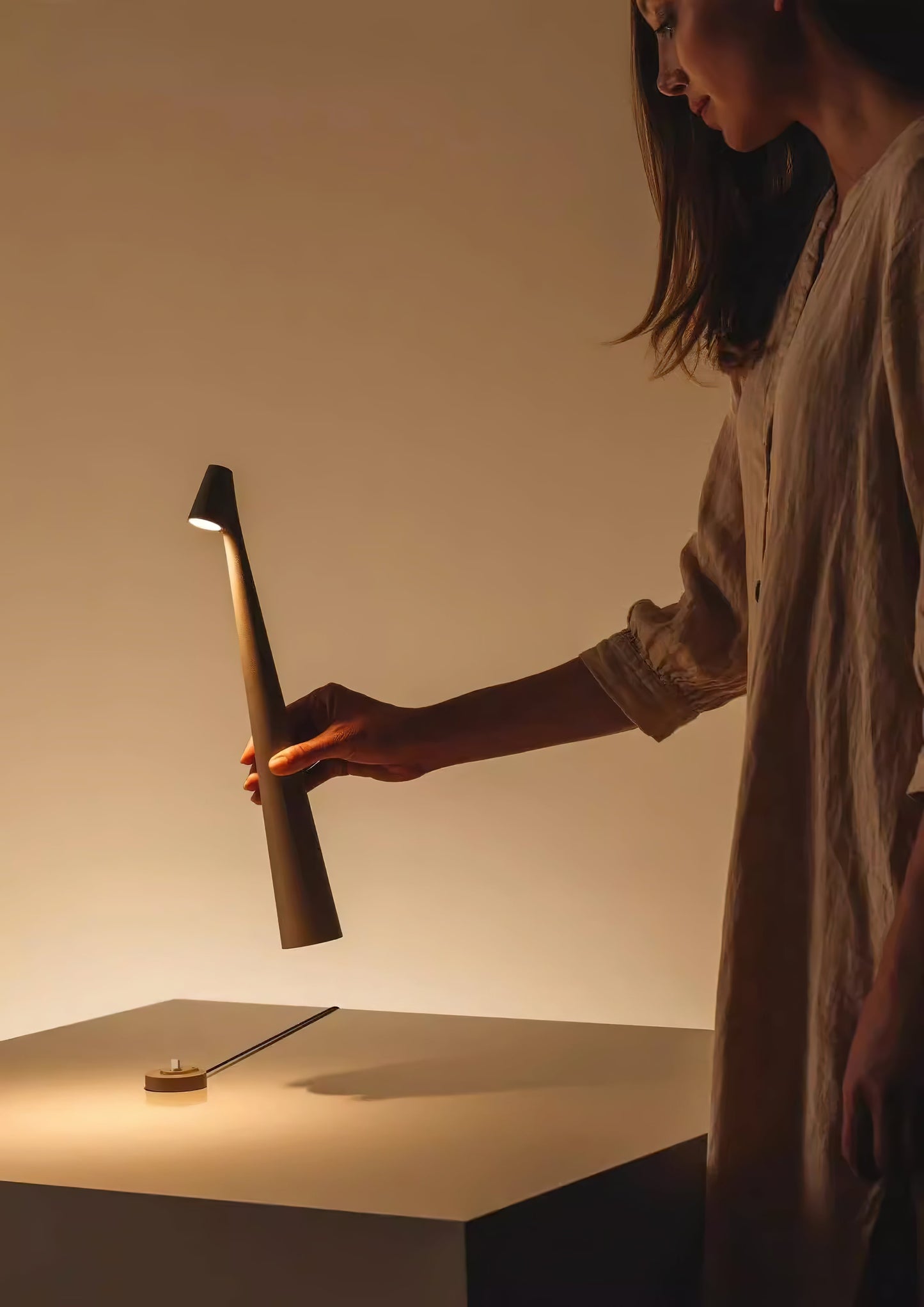 Africa Portable Table Lamp | Metal & Acrylic | Rechargeable, 4 Colors