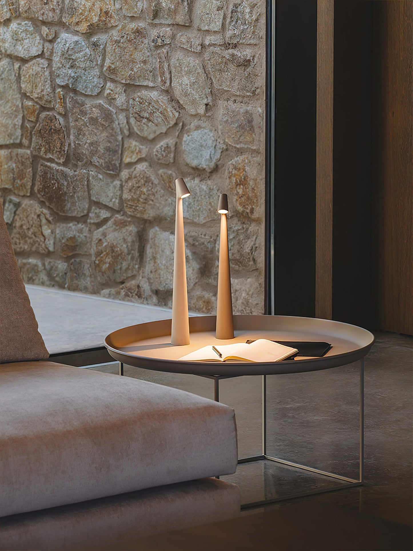 Africa Portable Table Lamp | Metal & Acrylic | Rechargeable, 4 Colors