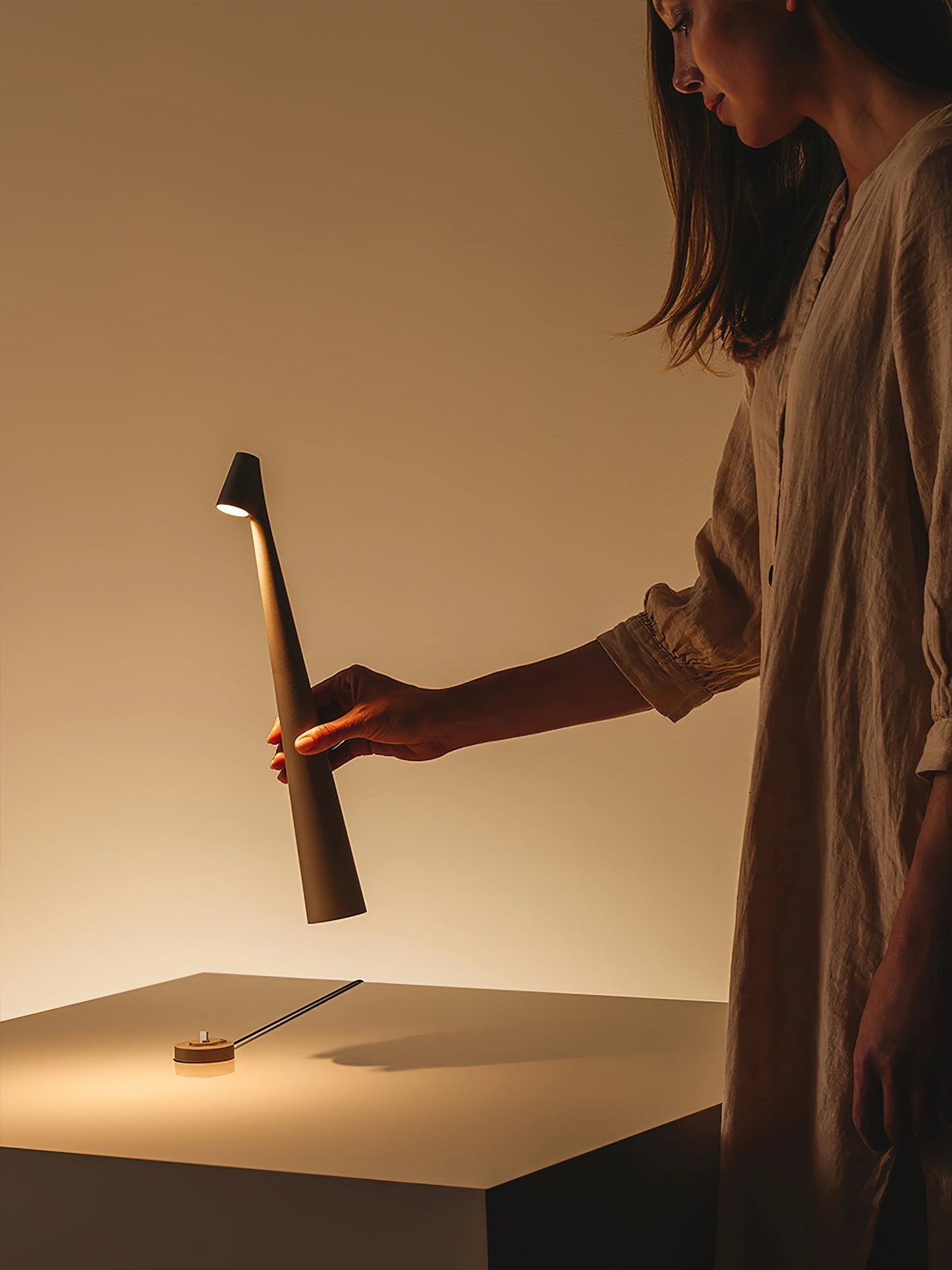 Africa Portable Table Lamp | Metal & Acrylic | Rechargeable, 4 Colors