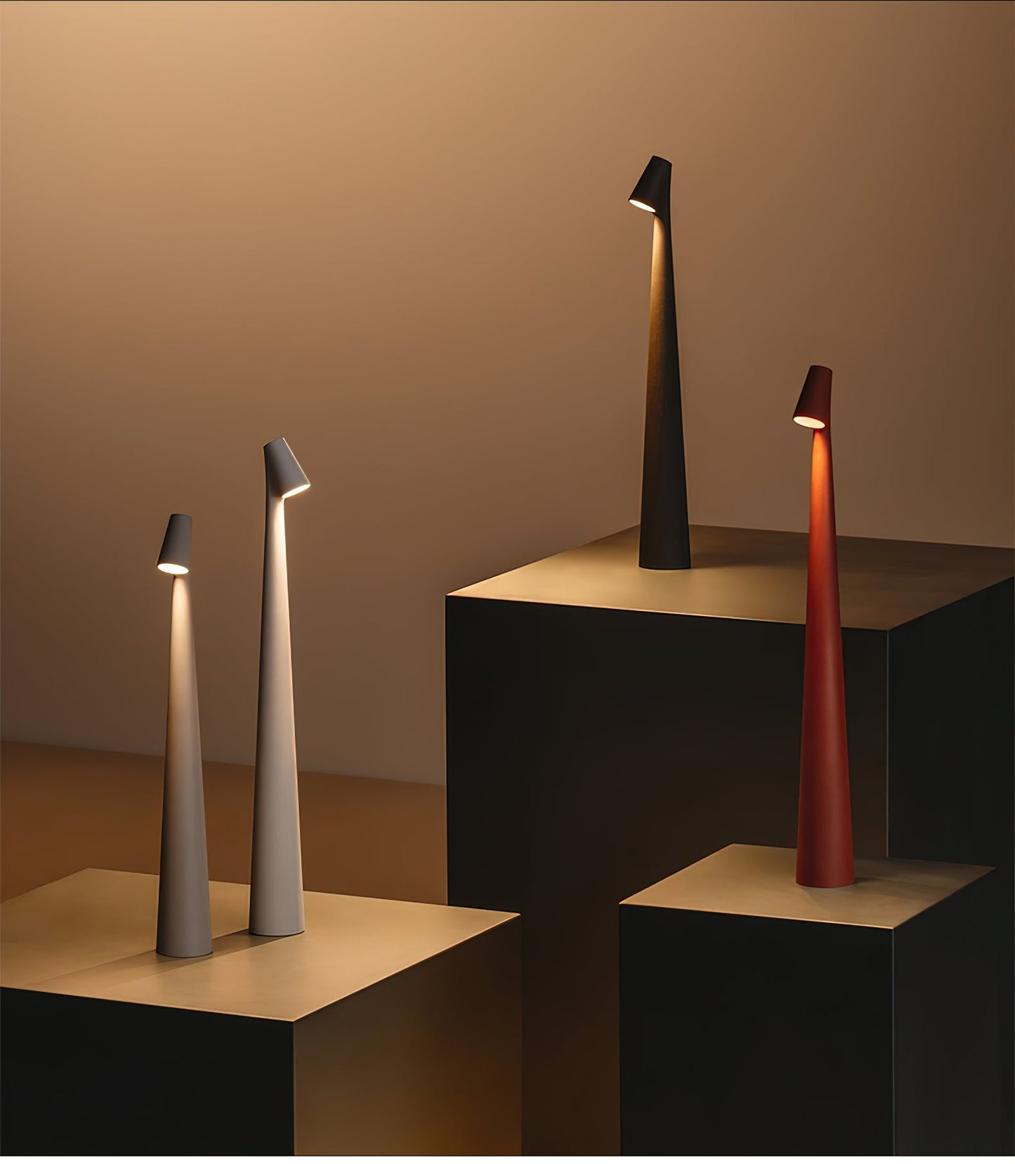 Africa Portable Table Lamp | Metal & Acrylic | Rechargeable, 4 Colors