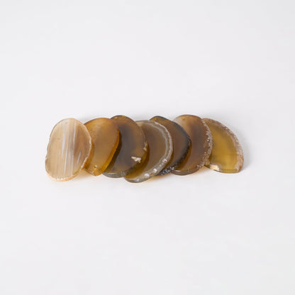 Agate Flake Chandelier | Natural Agate & Metal | Gold Finish