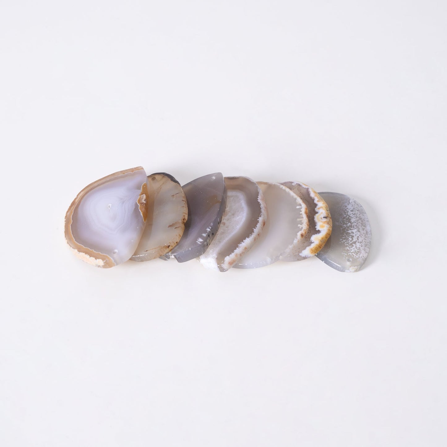 Agate Flake Chandelier | Natural Agate & Metal | Gold Finish