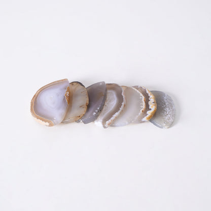 Agate Flake Chandelier | Natural Agate & Metal | Gold Finish