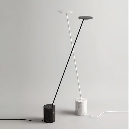 Agniya Floor Lamp | Premium Marble Base | Black & White