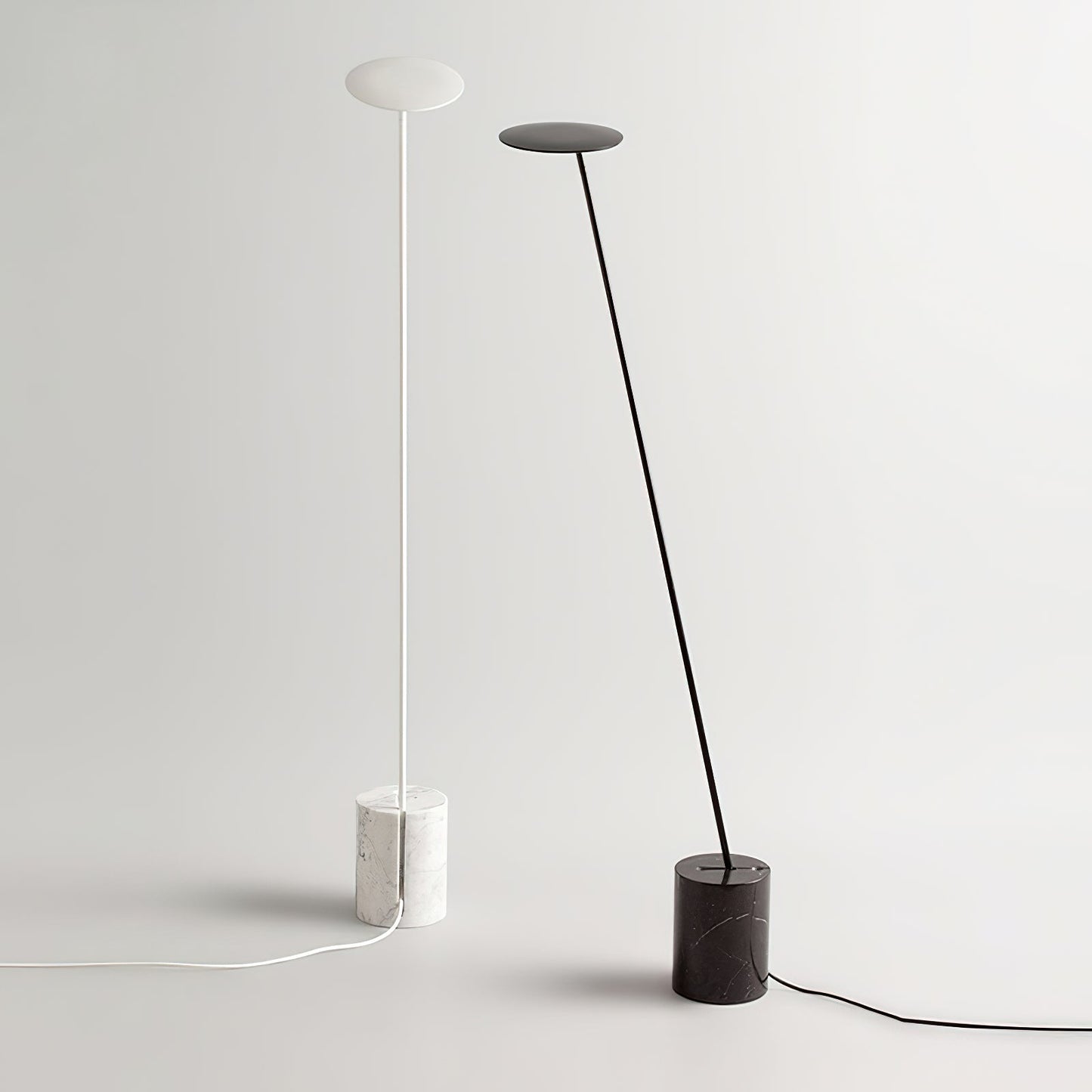 Agniya Floor Lamp | Premium Marble Base | Black & White