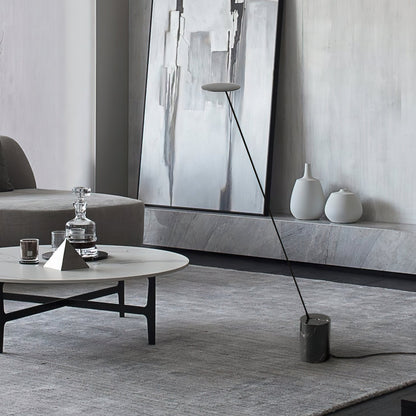 Agniya Floor Lamp | Premium Marble Base | Black & White