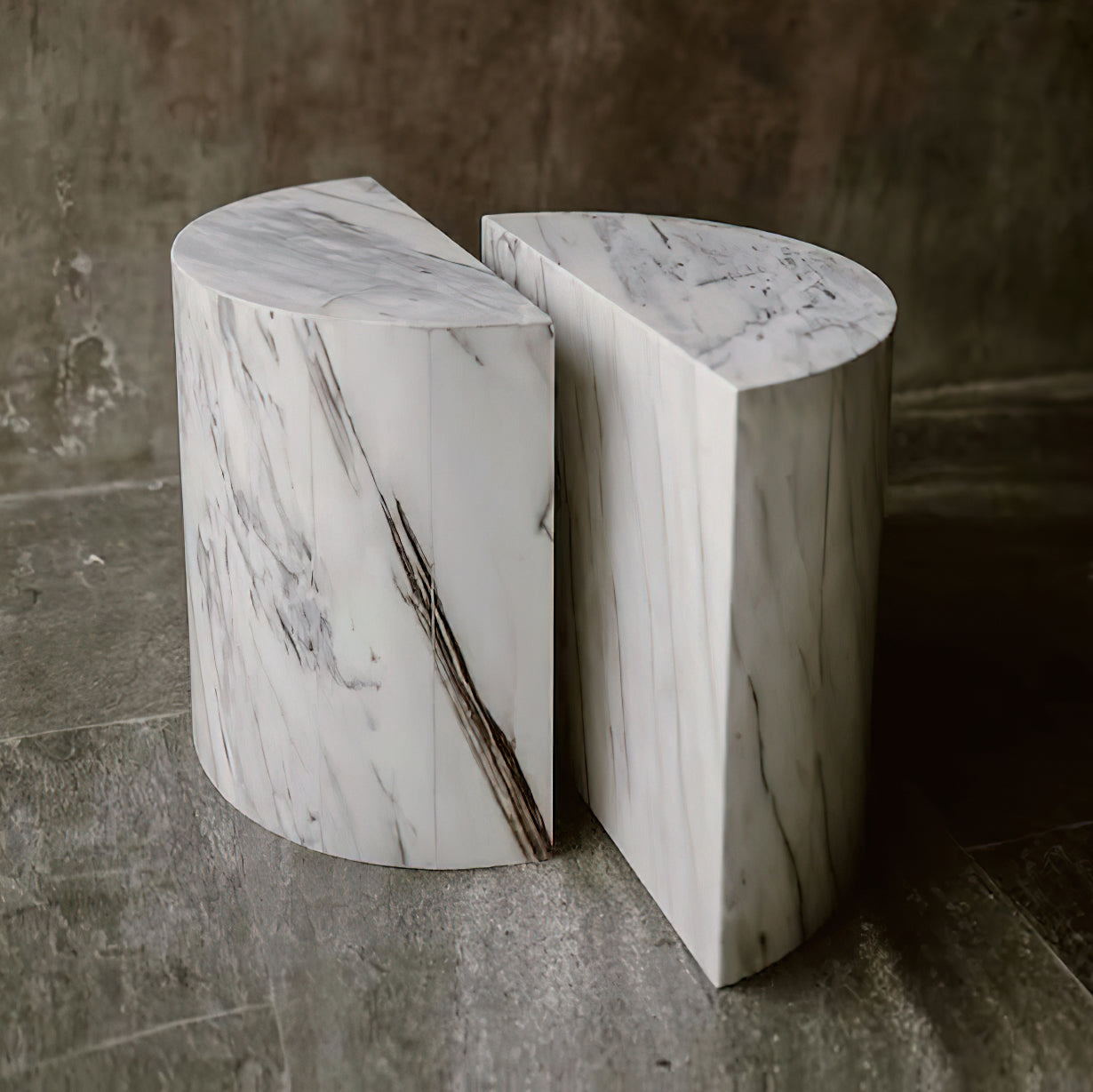 Agniya Floor Lamp | Premium Marble Base | Black & White