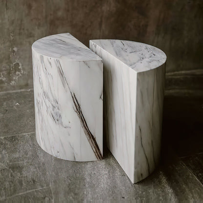 Agniya Floor Lamp | Premium Marble Base | Black & White