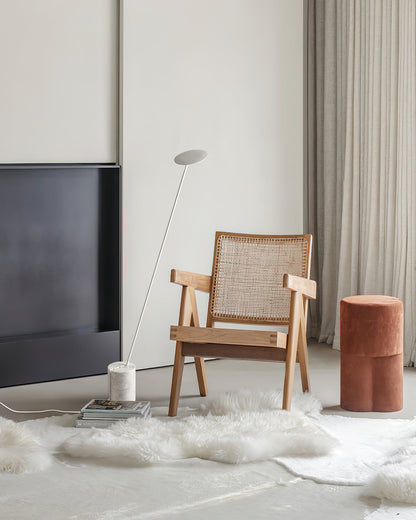 Agniya Floor Lamp | Premium Marble Base | Black & White