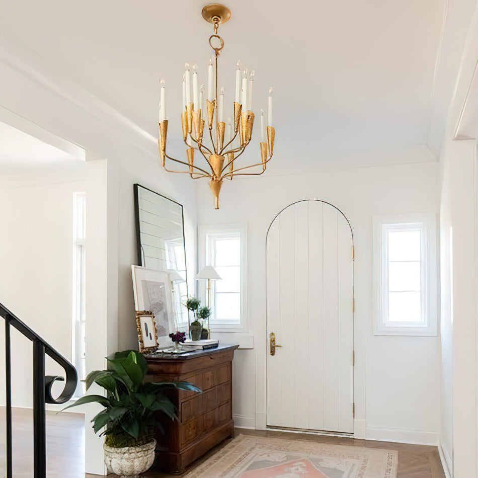 Aiden Chandelier | Antique Brass & Black Finish | 16 or 20 Lights