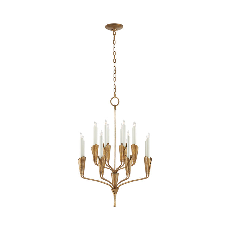 Aiden Chandelier | Antique Brass & Black Finish | 16 or 20 Lights