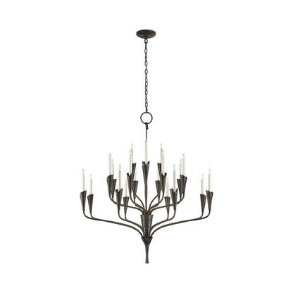 Aiden Chandelier | Antique Brass & Black Finish | 16 or 20 Lights